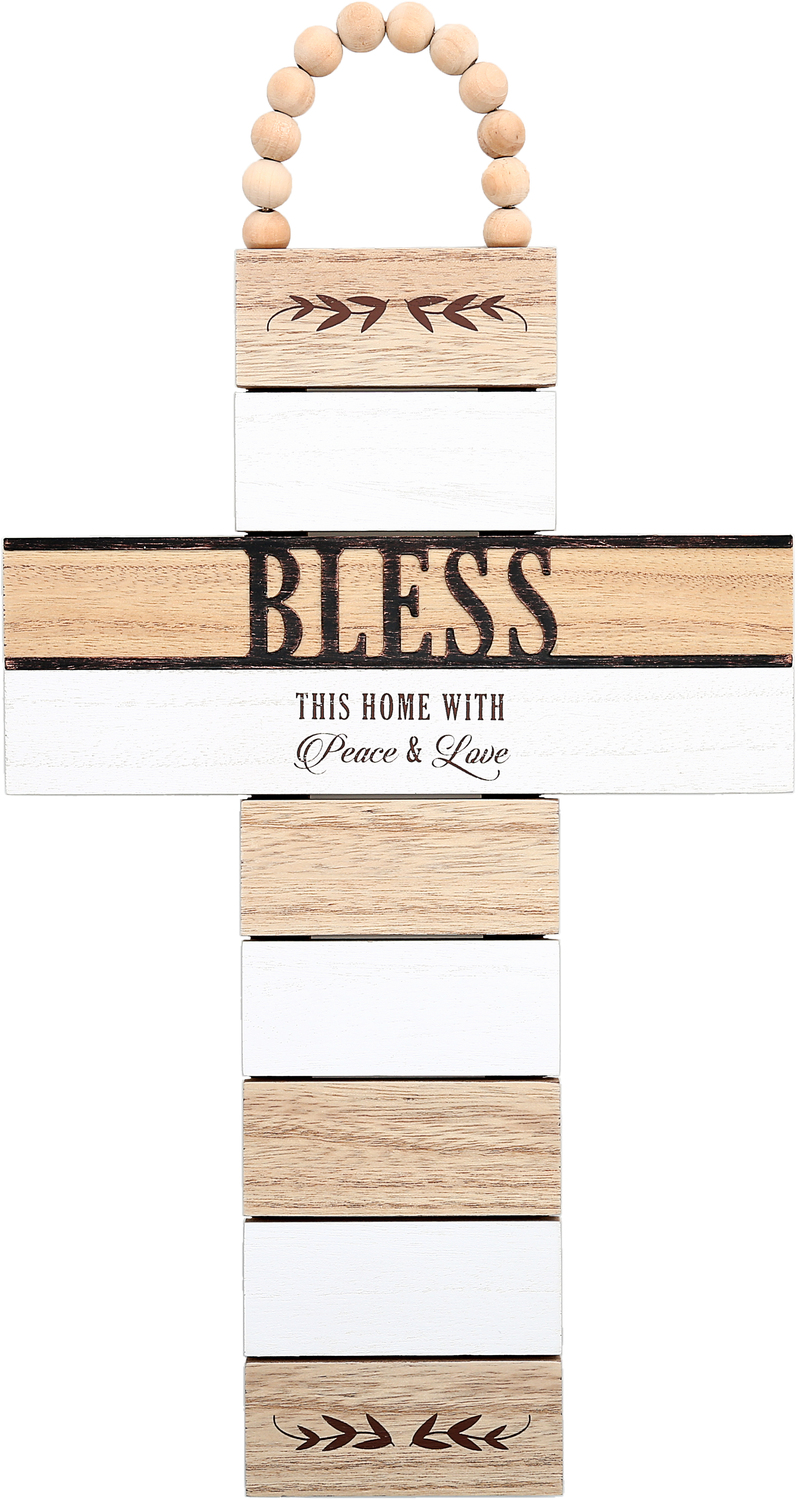Bless by Blessed by You - Bless - 9.75" x 18" Hanging Cross Plaque