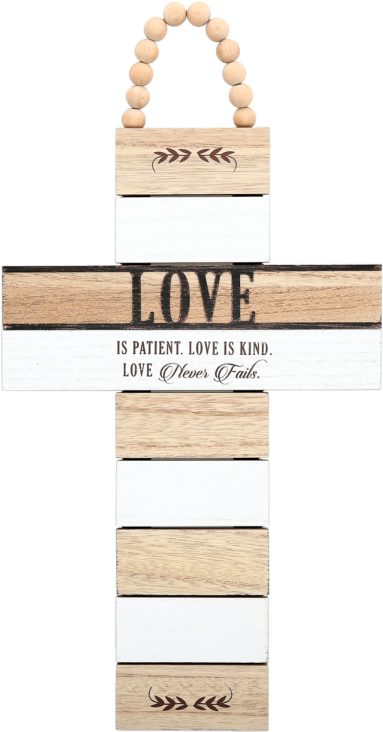 Love by Blessed by You - Love - 9.75" x 18" Hanging Cross Plaque