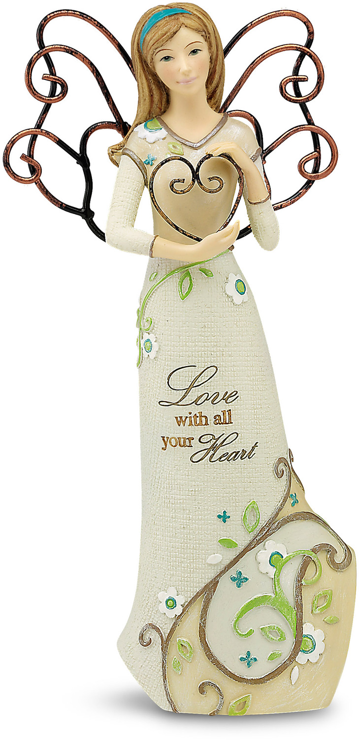 Love by Perfectly Paisley - Love - 6" Angel Holding Heart