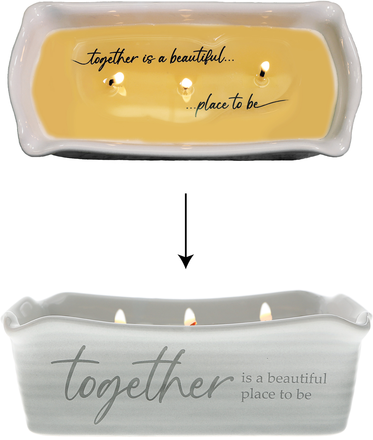 Together by Thoughts of Home - Together - 12 oz - 100% Soy Wax Reveal Triple Wick Candle
Scent: Tranquility