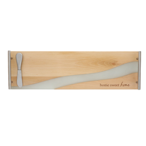 Home Sweet Home by Thoughts of Home - 21" Wood & Resin Cheese/Bread Board Set