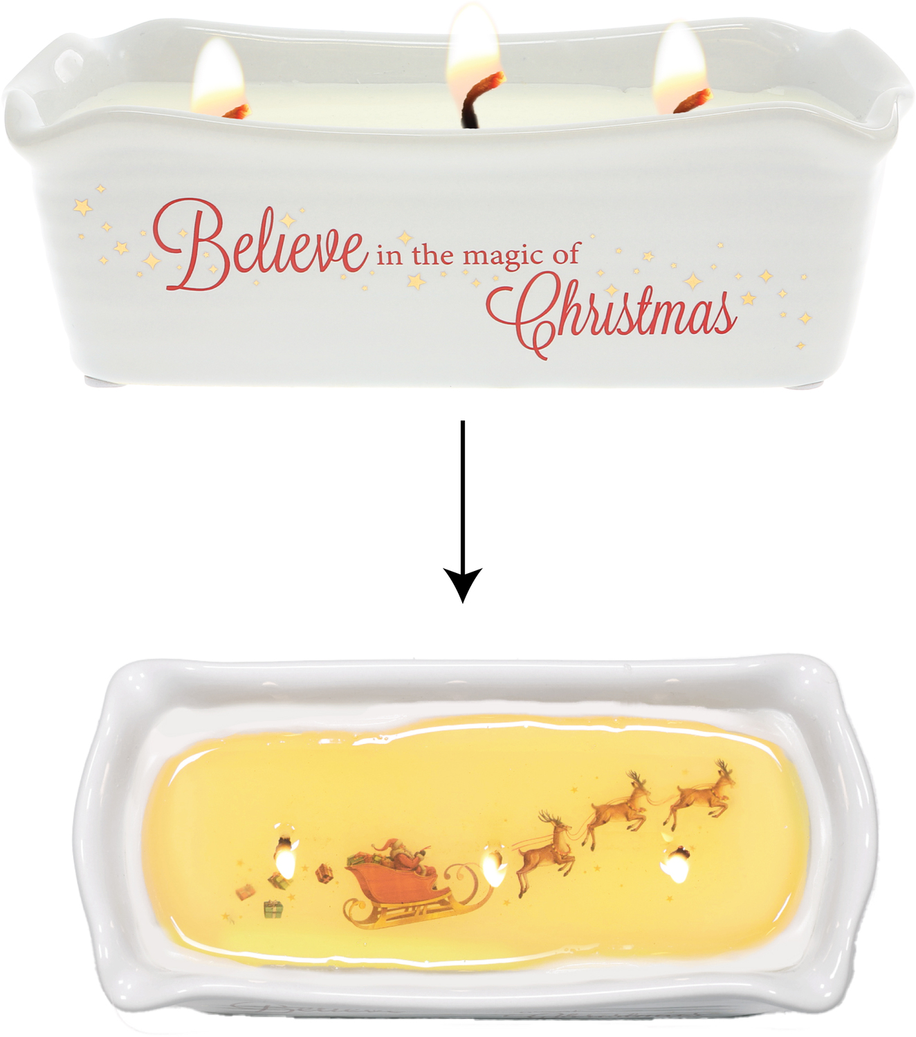 Believe by Thoughts of Home - Believe - 12 oz - 100% Soy Wax Reveal Triple Wick Candle
Scent: Vanilla Cinnamon