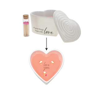 Love by Thoughts of Home - 8 oz - 100% Soy Wax Reveal Triple Wick Candle with Matches
Scent: Vanilla