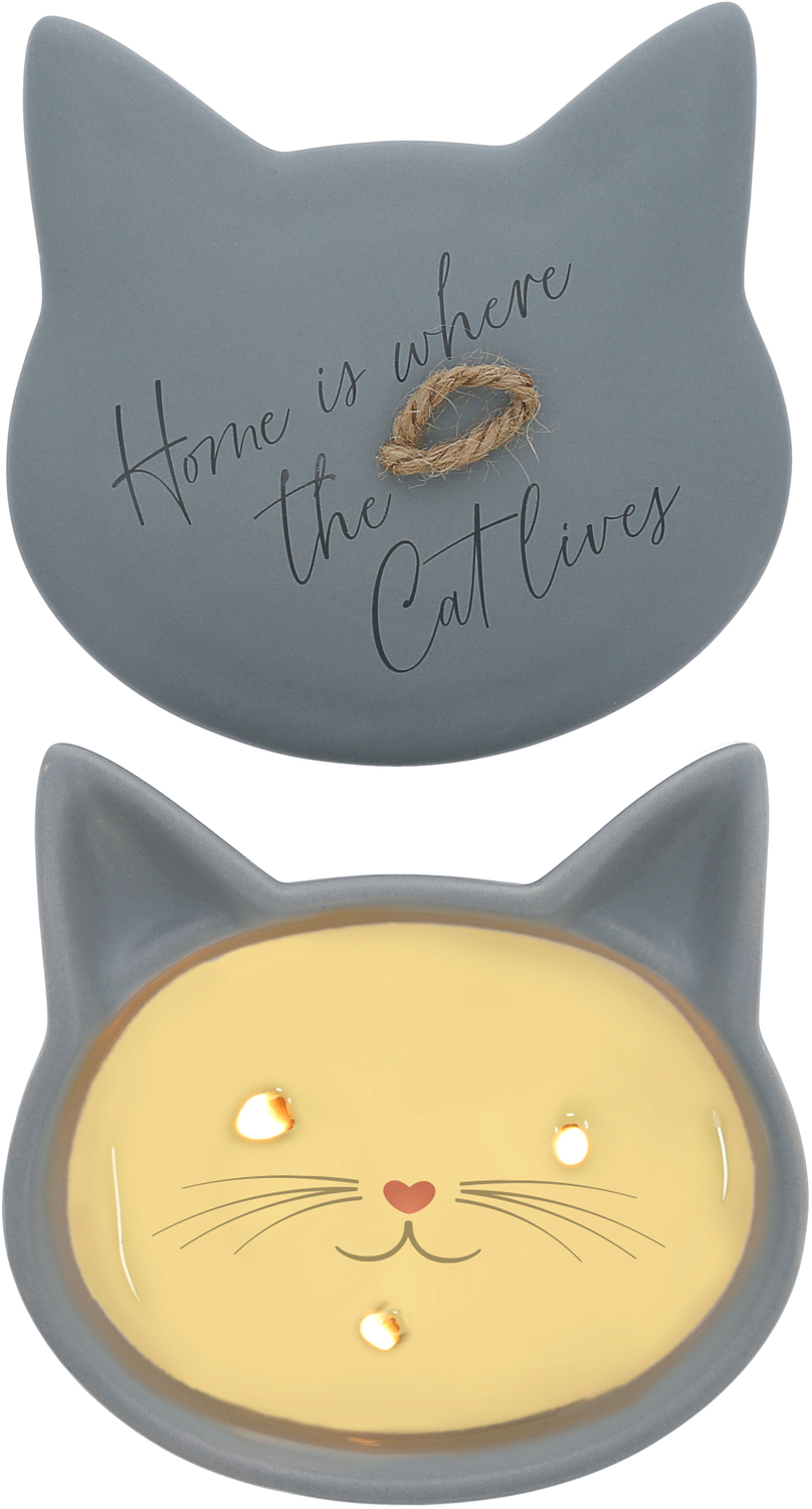 Cat by Thoughts of Home - Cat - 6 oz - 100% Soy Wax Reveal Candle Scent: Tranquility