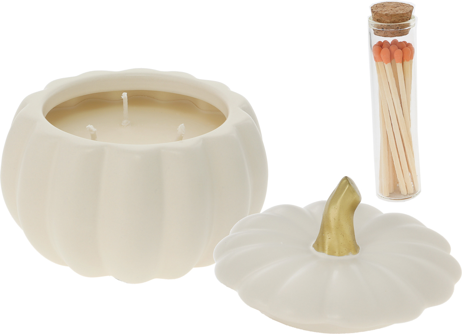 Grateful Hearts by Thoughts of Home - Grateful Hearts - 11 oz - 100% Soy Wax Reveal Triple Wick Candle with Matches Scent: Cinnamon Spice