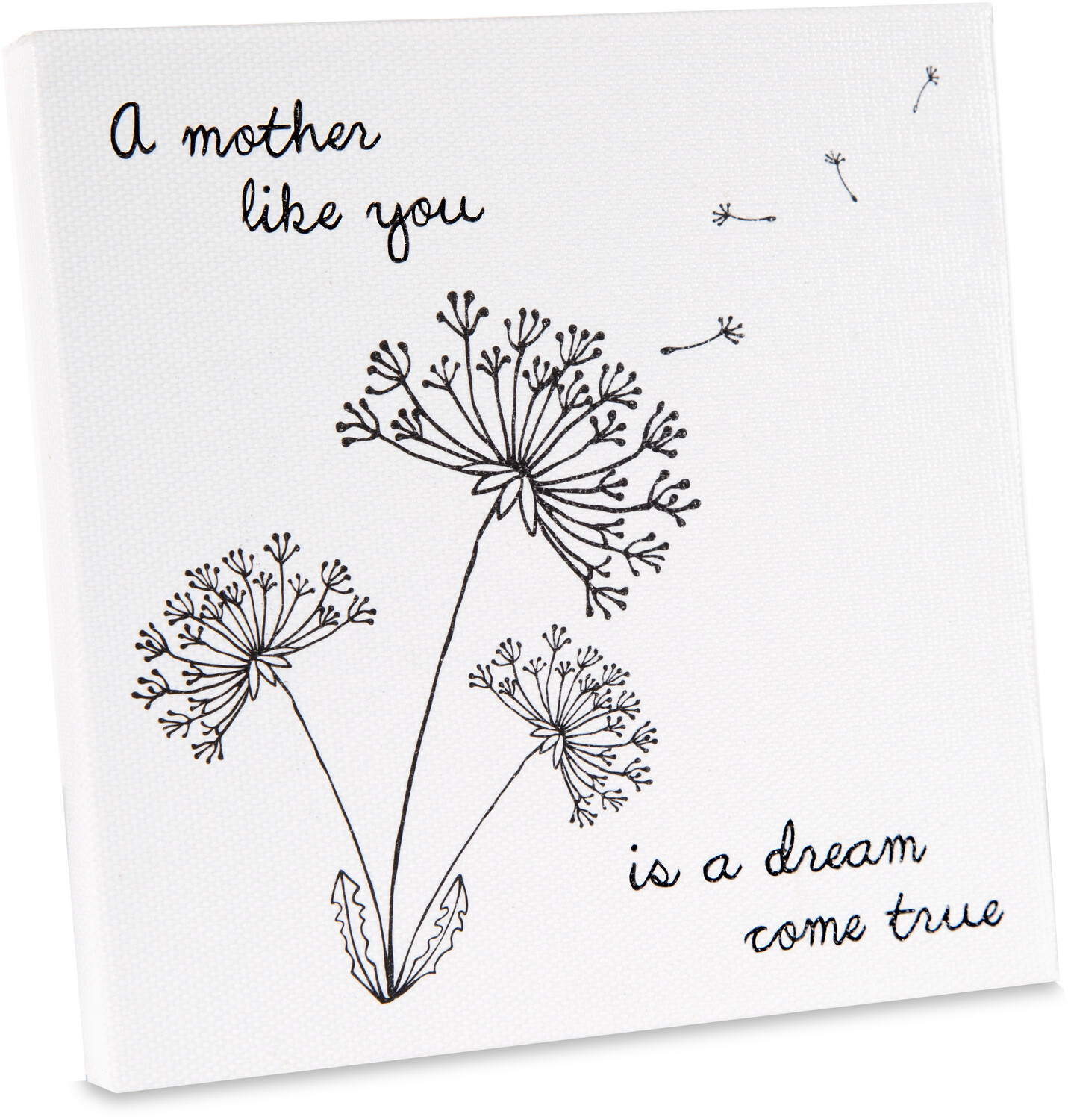 Mother by Dandelion Wishes - Mother - 5" x 5" Canvas Plaque
