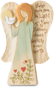 In Memory by Heavenly Woods - 5.5" Angel Holding Dove