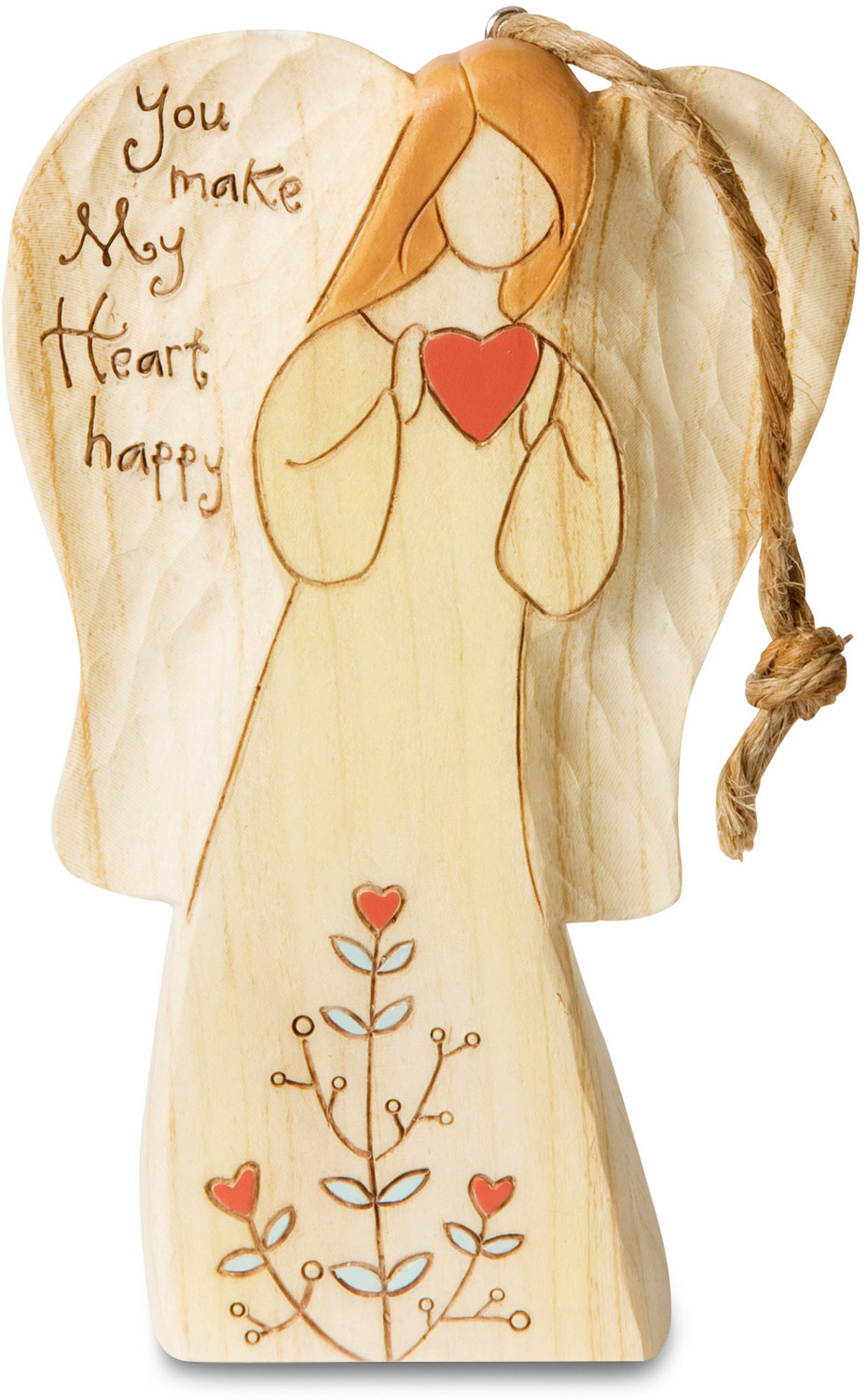 Love  by Heavenly Woods - Love  - 4.5" Angel Ornament Holding Heart