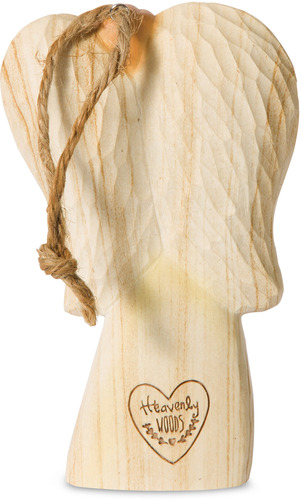 Pavilion My Angel Pavilion Gift Company 78019 4.5 Wooden Carved Angel Figurine Ornament My Mother My Heart