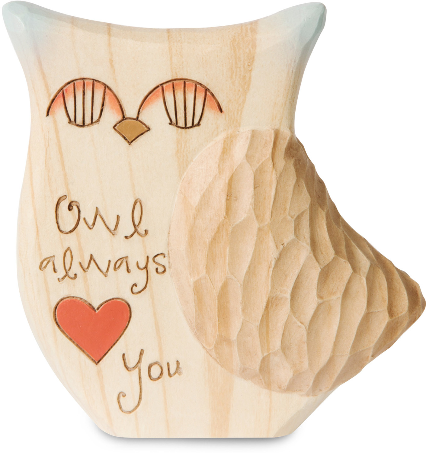 Owl Always Love You by Heavenly Woods - Owl Always Love You - 3.5" Painted Owl Figurine/Carving