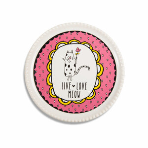 Live Love Meow by It's Cats and Dogs - 3.75" Coaster Cap