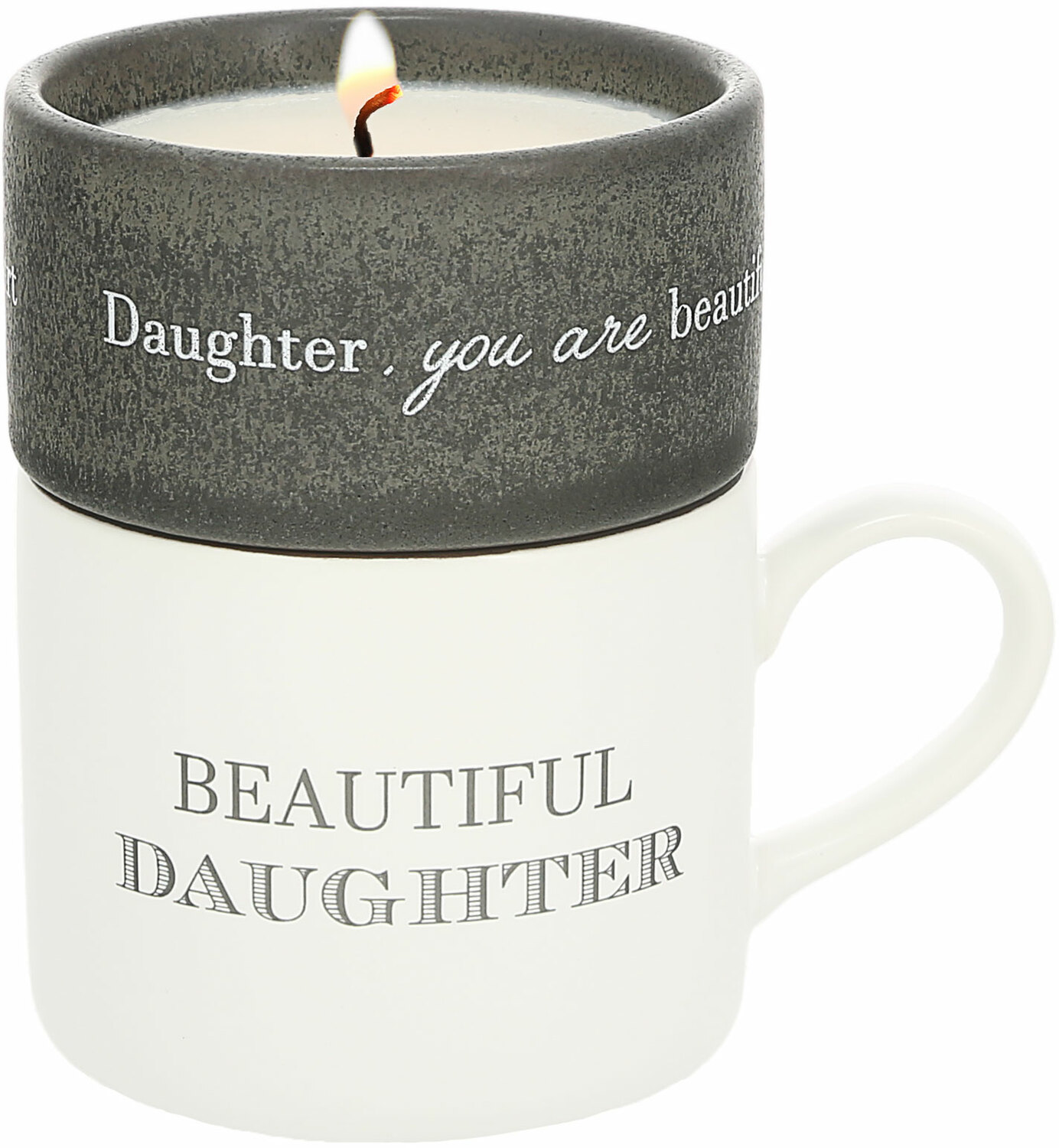 Daughter by Filled with Warmth - Daughter - Stacking Mug and Candle Set
100% Soy Wax Scent: Tranquility