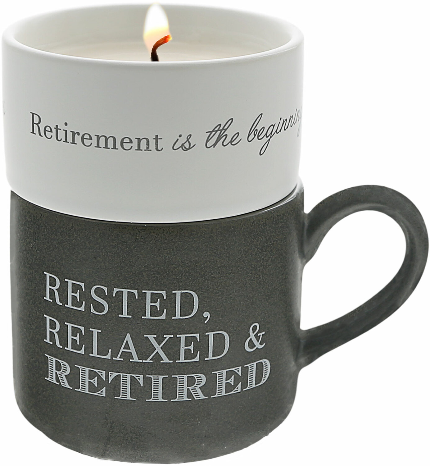 Retirement by Filled with Warmth - Retirement - Stacking Mug and Candle Set
100% Soy Wax Scent: Tranquility