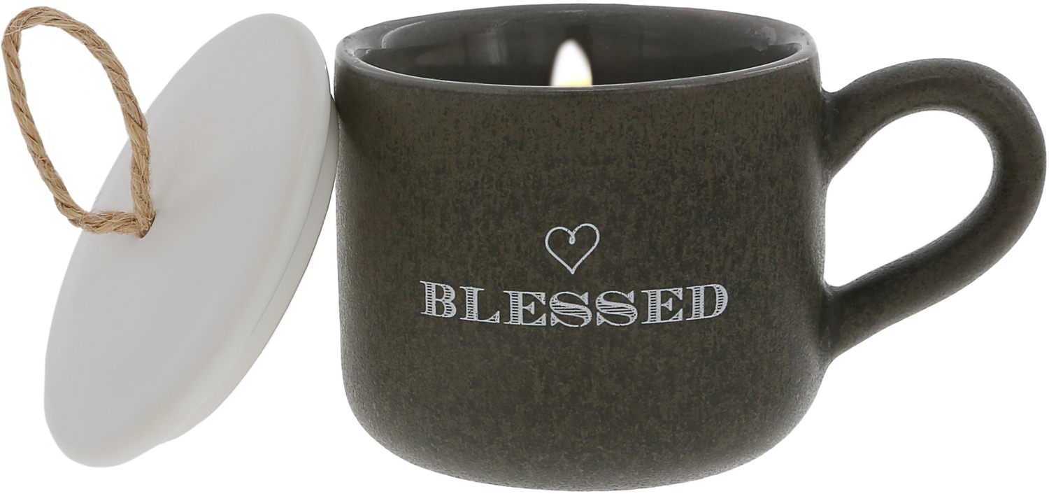 Blessed by Filled with Warmth - Blessed - 2 oz Mini Mug 100% Soy Wax Candle
Scent: Tranquility
