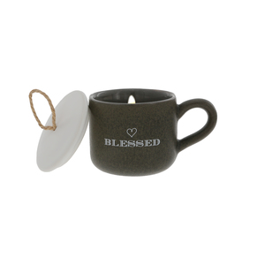 Blessed by Filled with Warmth - 2 oz Mini Mug 100% Soy Wax Candle
Scent: Tranquility