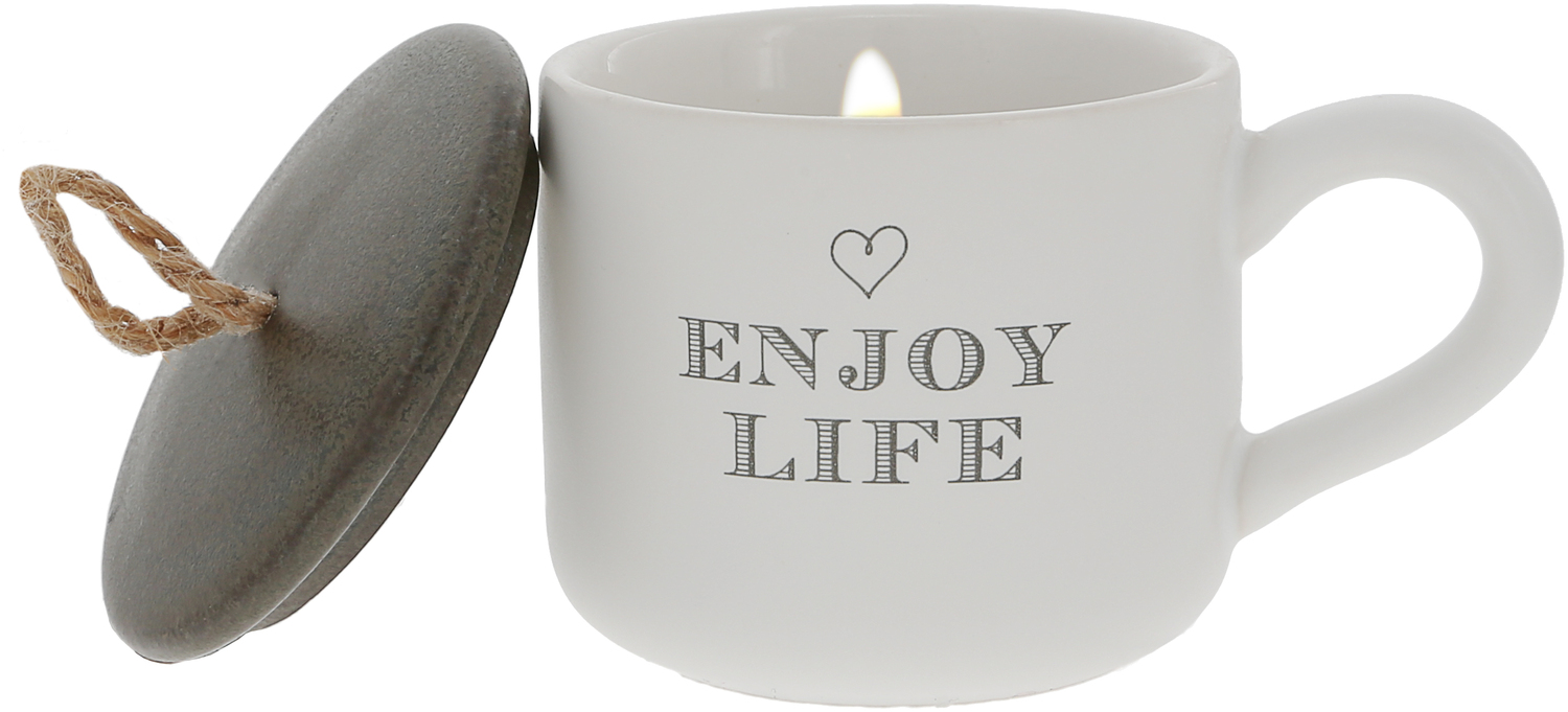 Enjoy Life by Filled with Warmth - Enjoy Life - 2 oz Mini Mug 100% Soy Wax Candle
Scent: Tranquility