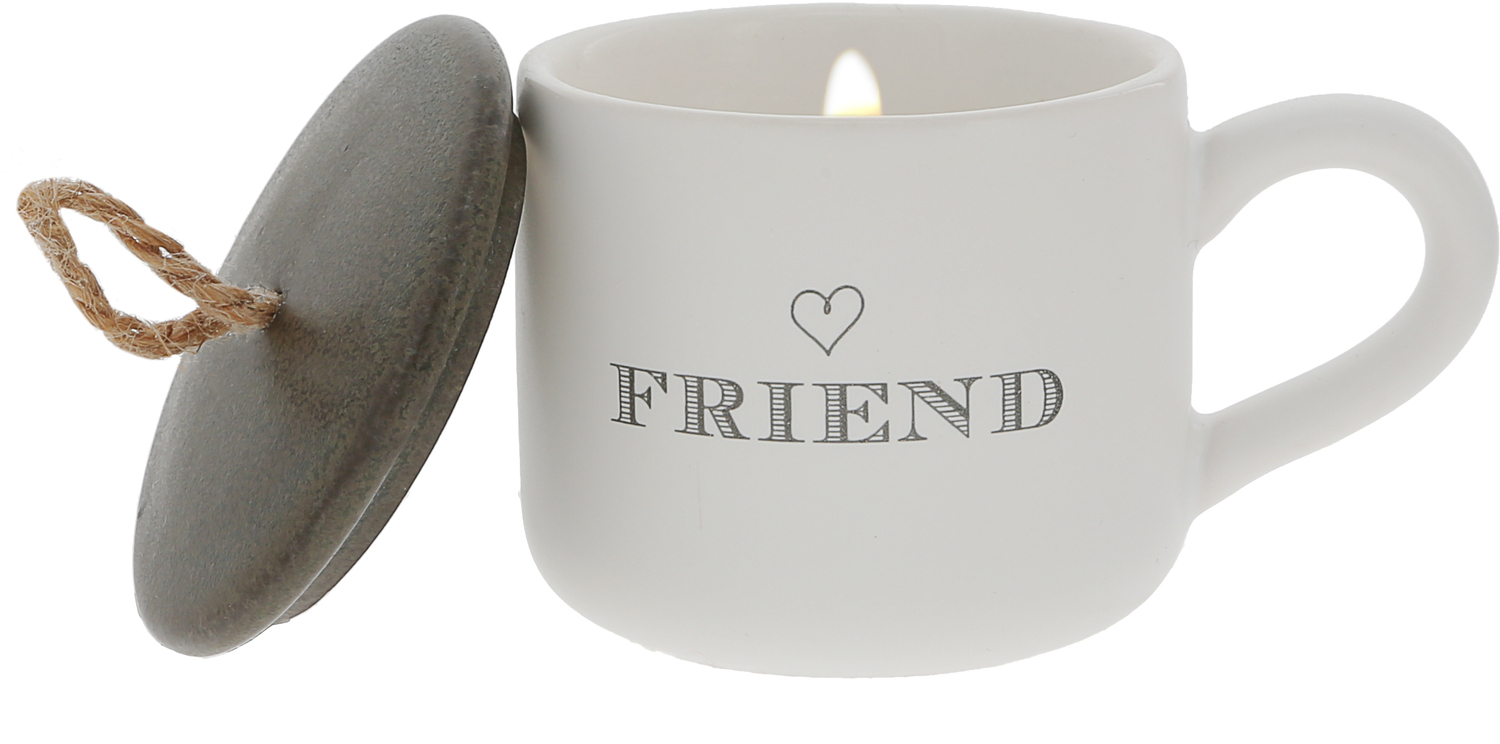 Friend by Filled with Warmth - Friend - 2 oz Mini Mug 100% Soy Wax Candle
Scent: Tranquility