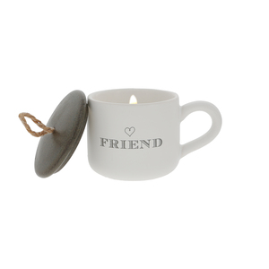 Friend by Filled with Warmth - 2 oz Mini Mug 100% Soy Wax Candle
Scent: Tranquility