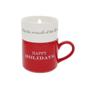 Happy Holidays by Filled with Warmth - Stacking Mug and Candle Set
100% Soy Wax Scent: Balsam Fir
