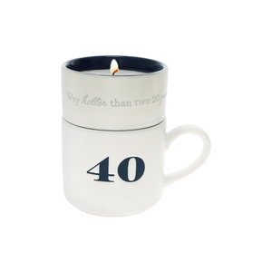 40 by Filled with Warmth - Stacking Mug and Candle Set
100% Soy Wax Scent: Tranquility
