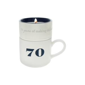 70 by Filled with Warmth - Stacking Mug and Candle Set
100% Soy Wax Scent: Tranquility