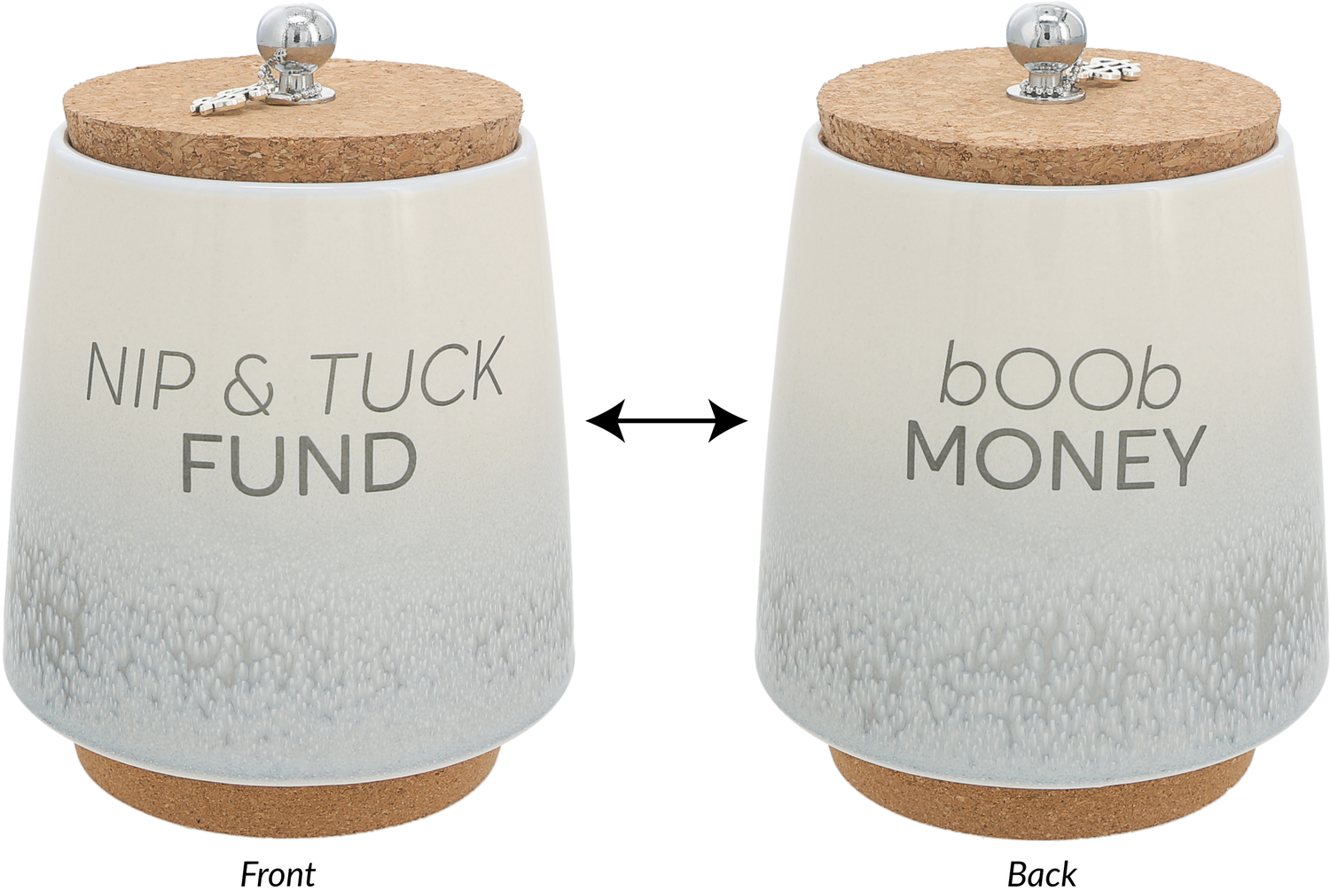Nip & Tuck by So Much Fun-d - Nip & Tuck - 6.5" Ceramic Savings Bank