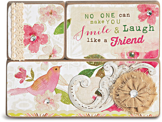 Friends by Vintage by Stephanie Ryan - 3 Piece Plaque Set