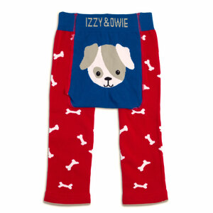 Red and Blue Puppy by Izzy & Owie - 6-12 Month Baby Leggings