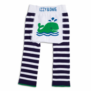 Navy and White Whale by Izzy & Owie - 6-12 Month Baby Leggings