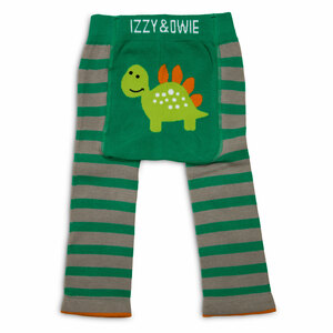 Aqua and Gray Dino by Izzy & Owie - 12-24 Month Baby Leggings
