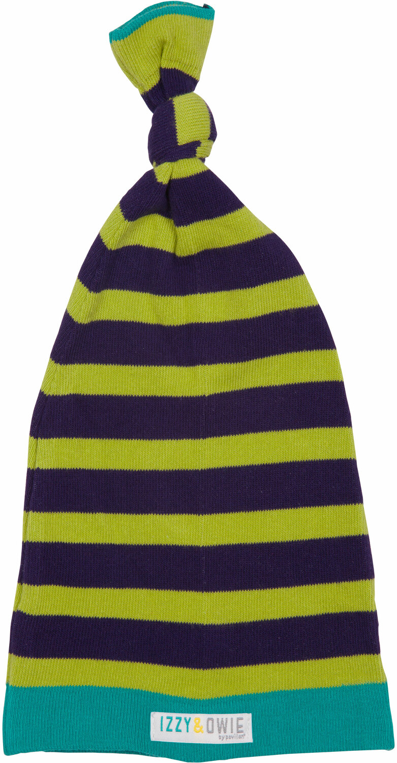 Light Green and Navy Stripe by Izzy & Owie - Light Green and Navy Stripe - 0-12 Month Baby Hat