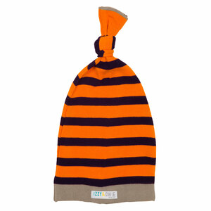 Orange and Navy Stripe by Izzy & Owie - 0-12 Month Baby Hat