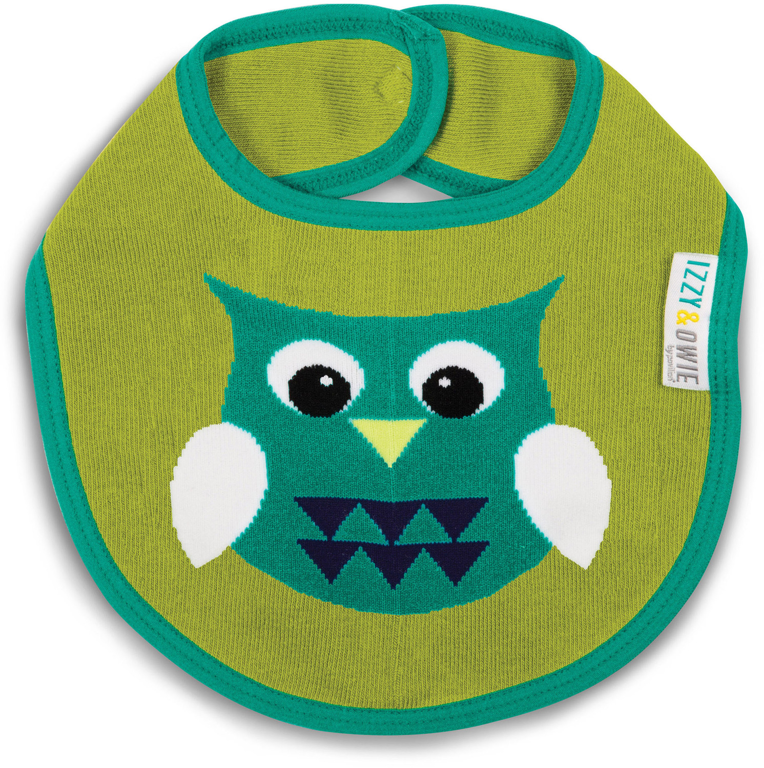 Green and Aqua Owl by Izzy & Owie - Green and Aqua Owl - Baby Bib