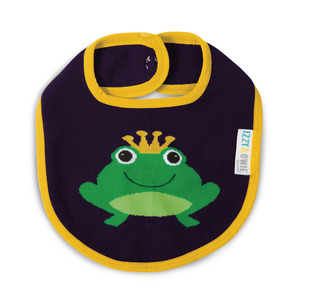 Green and Navy Froggy by Izzy & Owie - Baby Bib