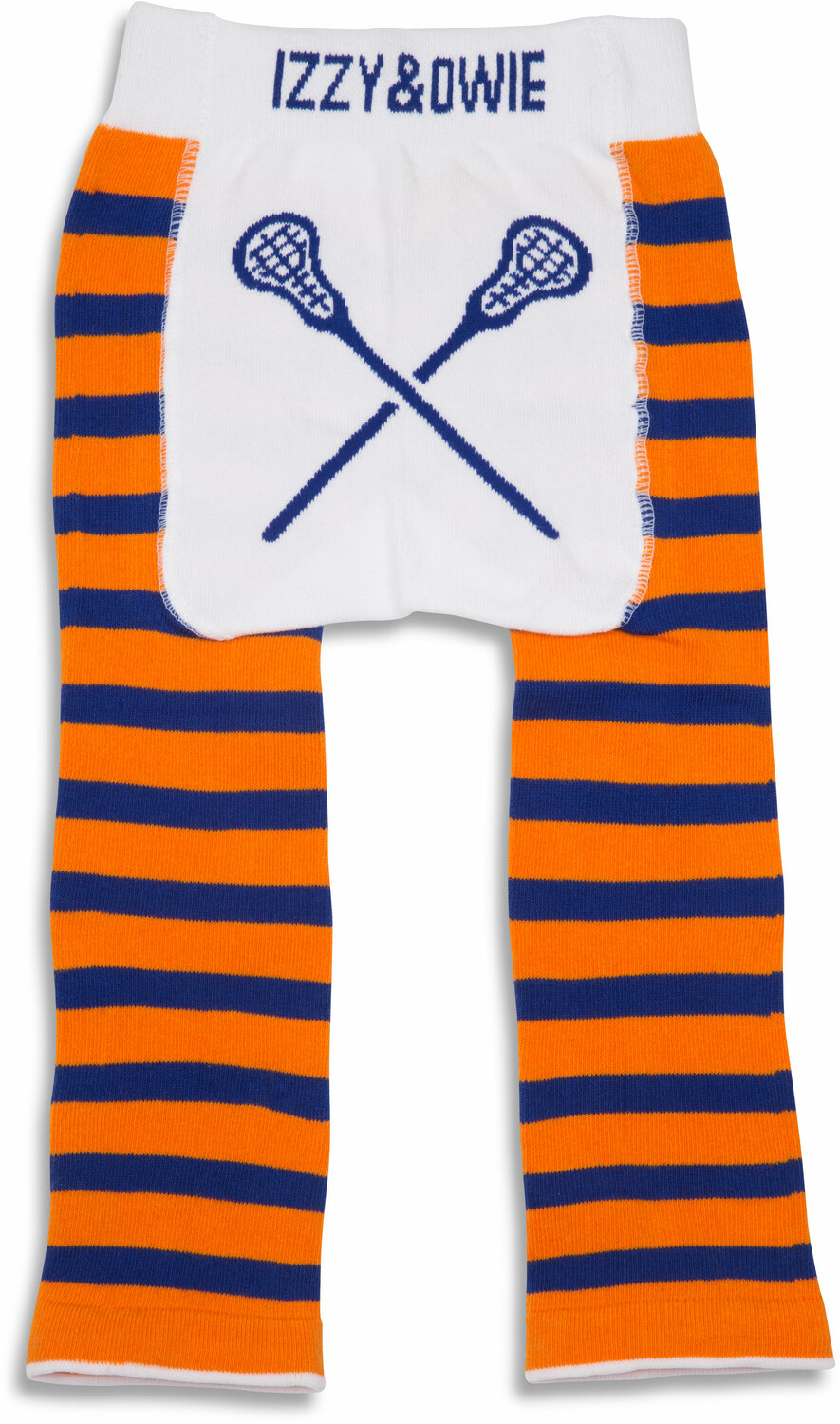 Orange and Blue Lacrosse by Izzy & Owie - Orange and Blue Lacrosse - 6-12 Months Baby Leggings