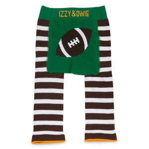 Green and Brown Football by Izzy & Owie - 12-24 Months Baby Leggings