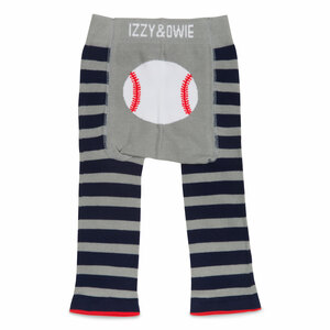 Blue and Gray Baseball by Izzy & Owie - 6-12 Months Baby Leggings
