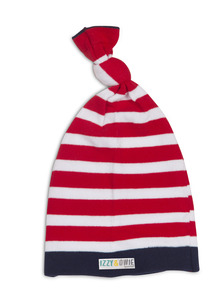 Red and Navy Stripe by Izzy & Owie - One Size Fits All Baby Hat