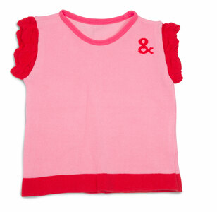 Pink and Coral  by Izzy & Owie - 6-12 Months Ruffle T-Shirt
