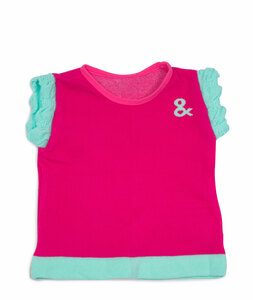 Magenta & Mint  by Izzy & Owie - 6-12 Months Ruffle T-Shirt