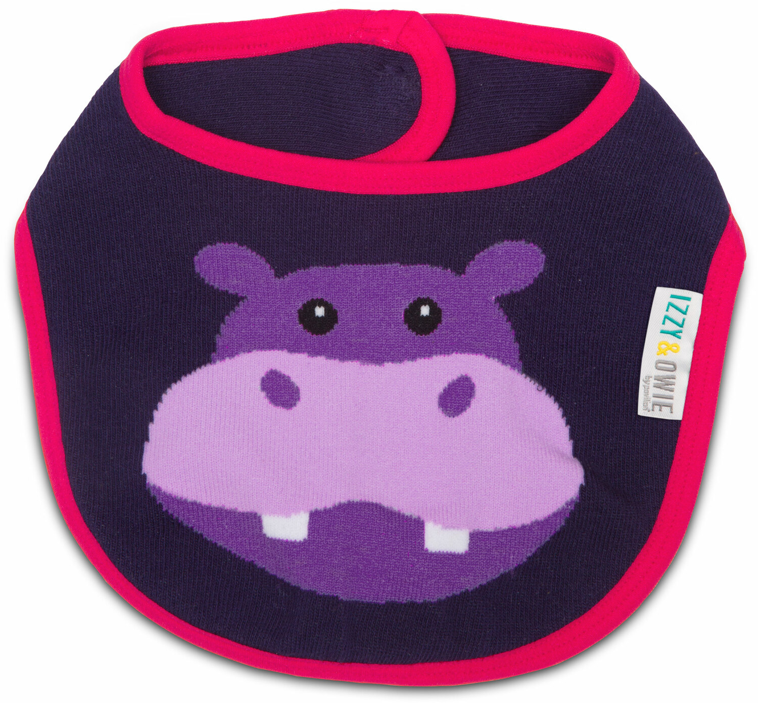 Purple Hippo by Izzy & Owie - Purple Hippo -  Baby Bib