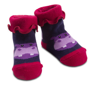 Purple Hippo by Izzy & Owie - 0-12 Sock