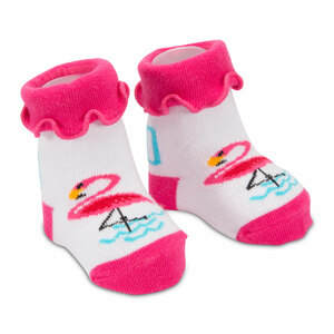Pink Flamingo by Izzy & Owie - 0-12 Sock