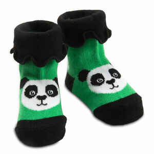 Bamboo Green Panda by Izzy & Owie - 0-12 Sock
