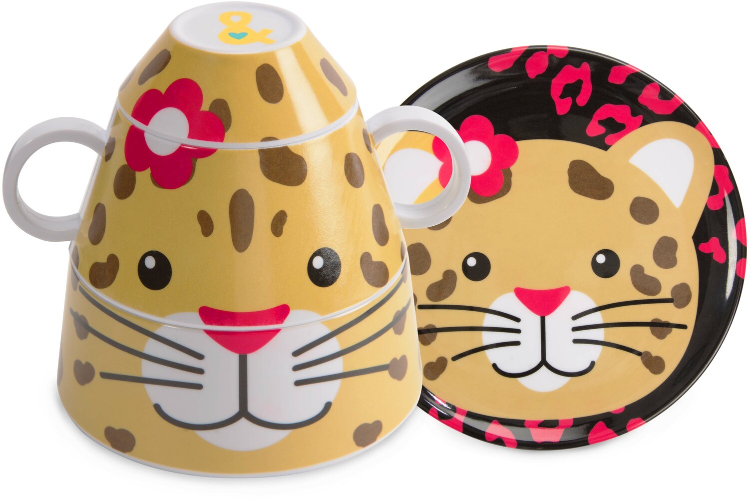 Jungle Cat by Izzy & Owie - Jungle Cat - 4 pc Stackable Dinner Set