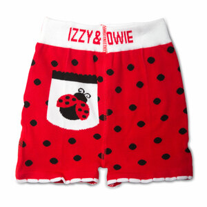 Red and Black Ladybug by Izzy & Owie - 6-12 Months Baby Shorts