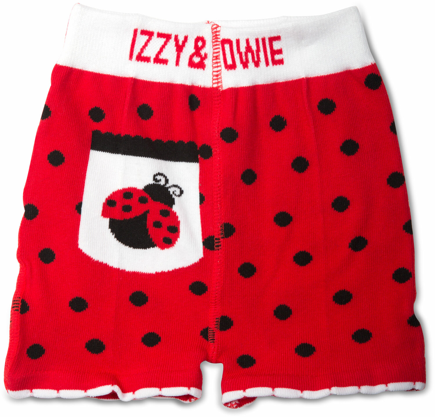 Red and Black Ladybug by Izzy & Owie - Red and Black Ladybug - 12-24 Months Baby Shorts