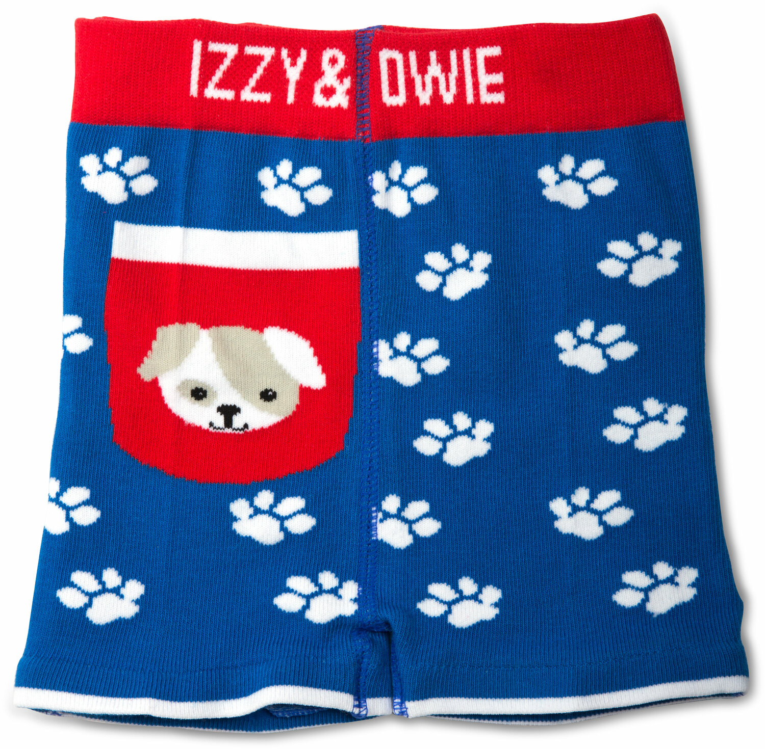 Red and Blue Puppy by Izzy & Owie - Red and Blue Puppy - 6-12 Months Baby Shorts