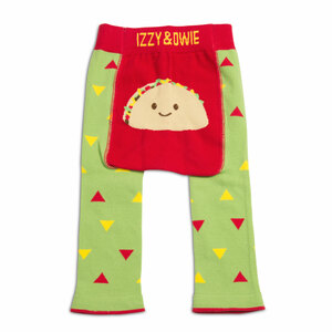 Green and Red Taco by Izzy & Owie - 12-24 Months Baby Leggings
