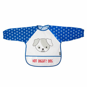 Red and Blue Puppy by Izzy & Owie - One Size Fits All Toddler Smock
